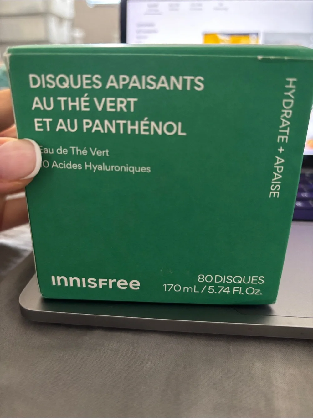 Innisfree Green Tea Panthenol Calming Ton3r Pads - Green